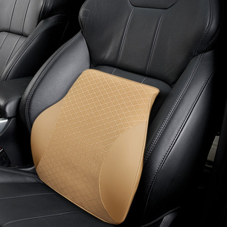Four Seasons Breathable Memory Foam Car Lumbar Pillow Polyester Pillow (Beige) - Seat Accessories by PMC TechLife | Online Shopping South Africa | PMC TechLife | Buy Now Pay Later Mobicred