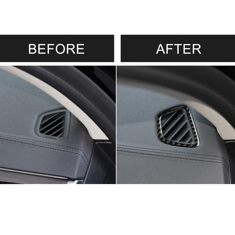 Car Carbon Fiber Instrument Air Vent Frame Decorative Sticker for BMW 5 Series G38 528Li / 530Li / 540Li 2018, Left Drive