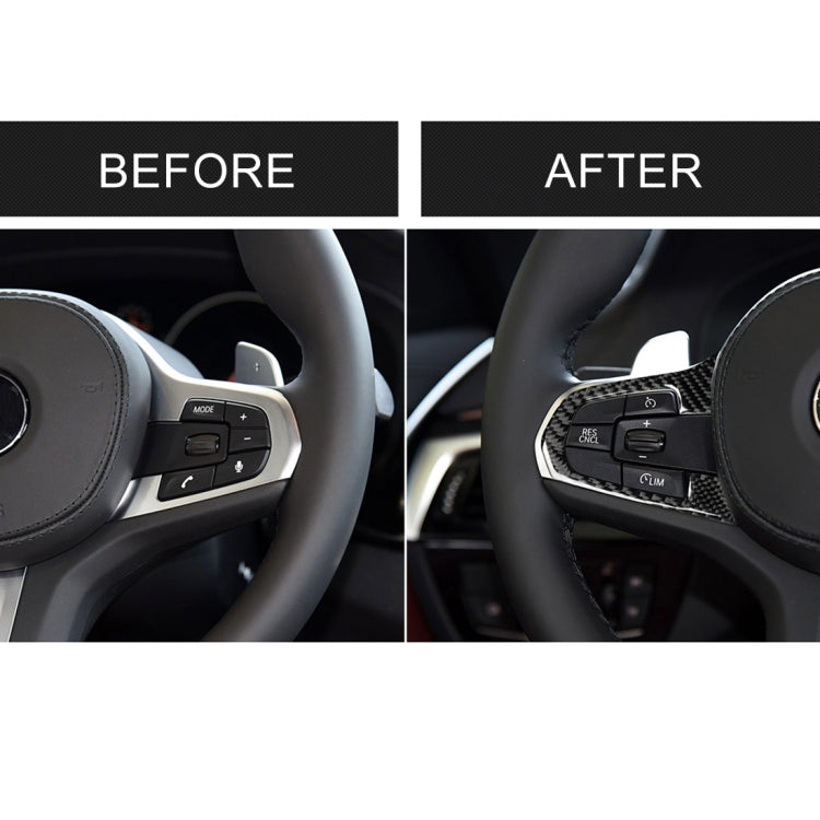 Car Carbon Fiber Steering Wheel Button Configuration A Decorative Sticker for BMW 5 Series G30/G38 X3 G01/G08