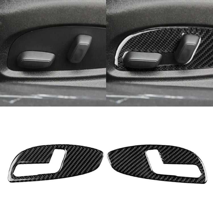 2 PCS Car Carbon Fiber Seat Adjustment Panel Decorative Sticker for Chevrolet Camaro 2017-2019