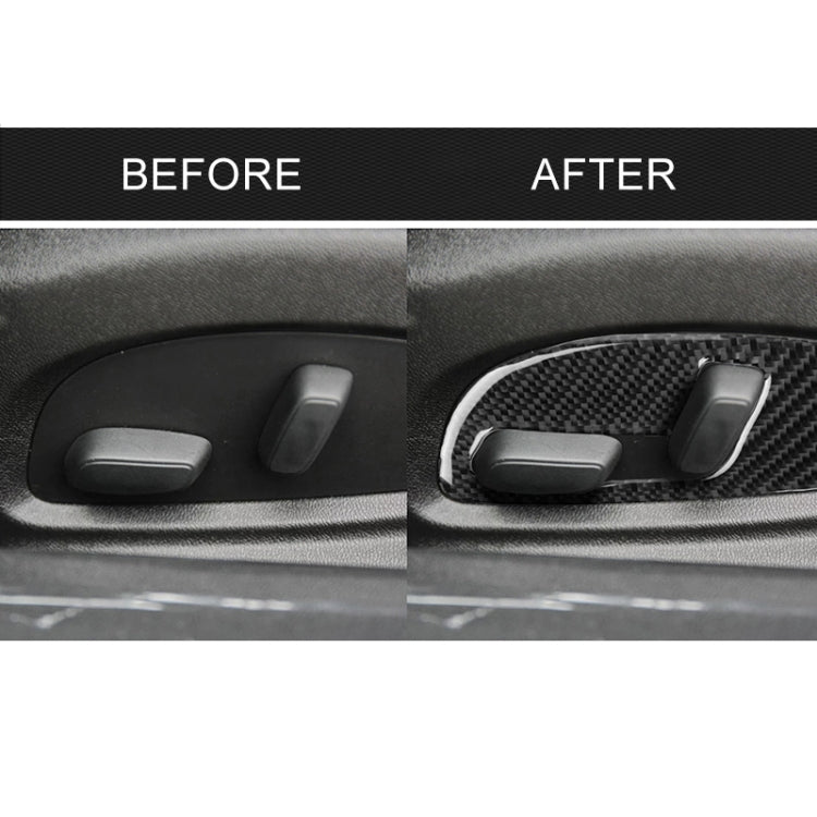 2 PCS Car Carbon Fiber Seat Adjustment Panel Decorative Sticker for Chevrolet Camaro 2017-2019