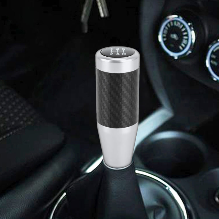 Universal Car Carbon Fiber Pattern Gear Head Gear Shift Knob (Silver) - Shift Knob by PMC TechLife | Online Shopping South Africa | PMC TechLife | Buy Now Pay Later Mobicred