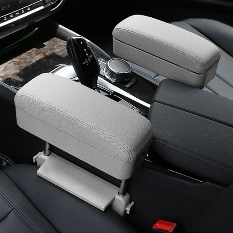 Universal Car PU Leather Wrapped Armrest Box Cushion Car Armrest Box Mat with Storage Box (Grey) - Stowing Tidying by PMC TechLife | Online Shopping South Africa | PMC TechLife | Buy Now Pay Later Mobicred