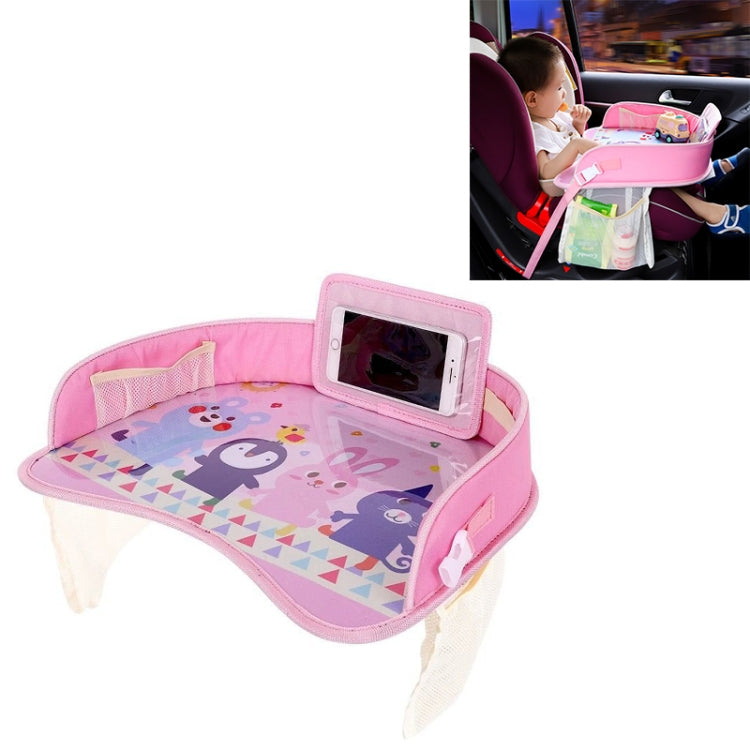 Children Water-resistant Dining Table Toy Organizer Baby Safety Tray Tourist Painting Holder with Touch Screen Transparent Bag (Hand in Hand)