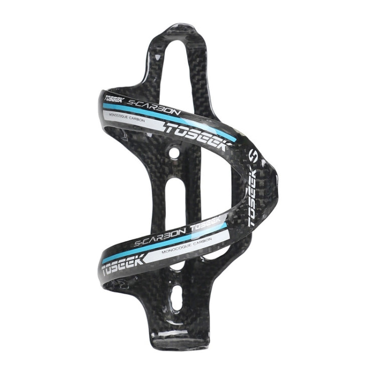 TOSEEK Gloss Full Carbon Fiber Road Bicycle Water Bottle Holder(Blue)