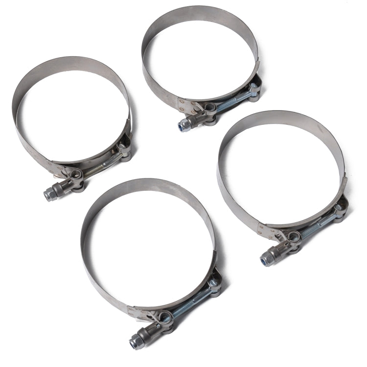 4 PCS Stainless Steel T-Bolt Hose Clamps Pipe Clip Fuel Line Clip, Size: 57-65mm - Booster Cable & Clip by PMC TechLife | Online Shopping South Africa | PMC TechLife | Buy Now Pay Later Mobicred