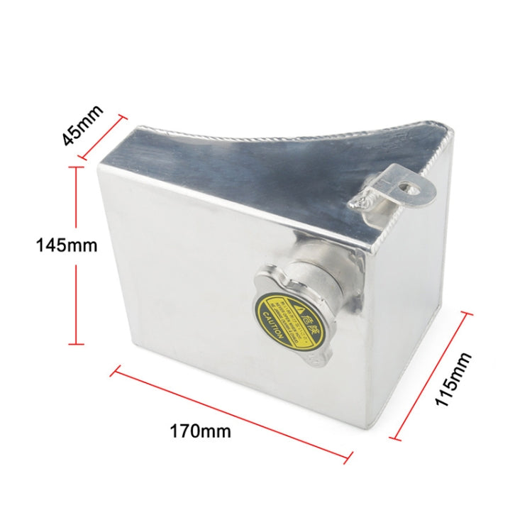 Car Modified Triangle Aluminum Alloy Cooling Water Tank Bottle Can for Nissan (Black)