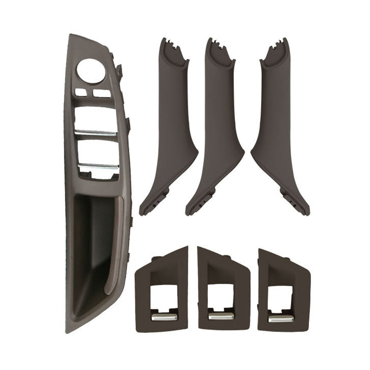 Car Imported Version Inside Doors Handle Pull Trim Cover 5141 7225 873 for BMW F10 F18, Left Driving (Dark Coffee)