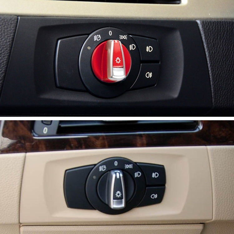 Car Headlight Switch Button Knob Cover Trim 6131 6932 796 for BMW X1 2009-2015, Left Driving(Red) - Car Switches by PMC TechLife | Online Shopping South Africa | PMC TechLife | Buy Now Pay Later Mobicred