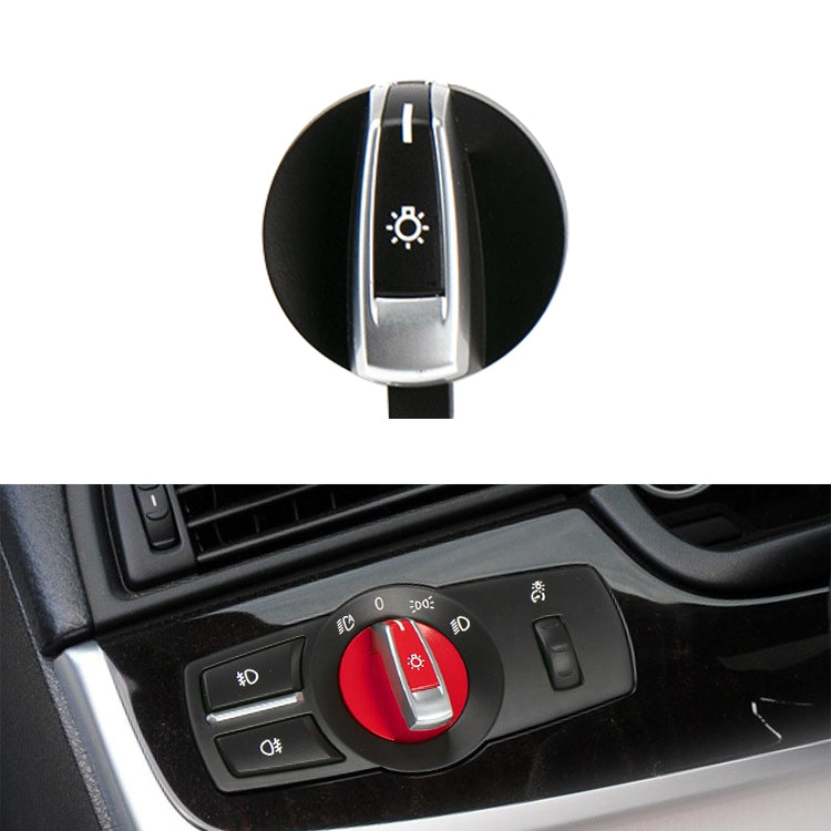 Car Headlight Switch Button Knob for BMW 5 Series 2010-2017, Left Driving (Black)