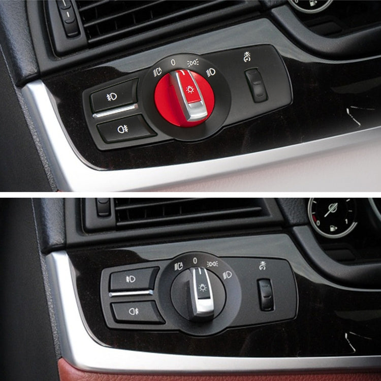 Car Headlight Switch Button Knob for BMW 5 Series 2010-2017, Left Driving (Red) - Car Light Accessories by PMC TechLife | Online Shopping South Africa | PMC TechLife | Buy Now Pay Later Mobicred