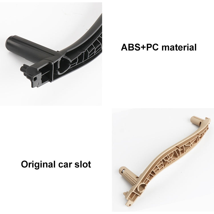 Car Right Side Inside Doors Handle Pull Trim Cover for BMW X5 / X6, Left Driving (Beige)