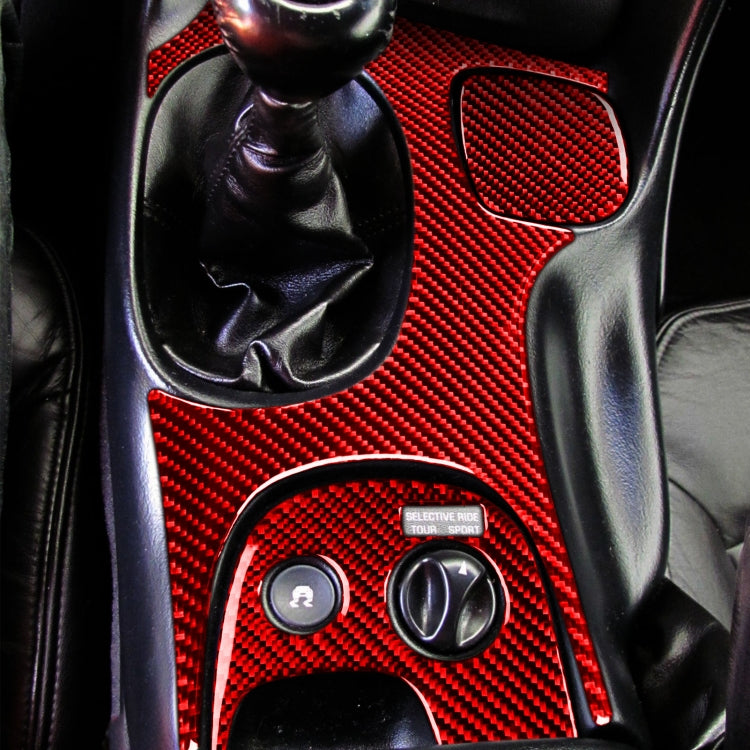 3 in 1 Carbon Fiber Car Gear Panel Sticker Kits B for Chevrolet Corvette C5 1998-2004, Left Drive (Red) - Car Interior Mouldings by PMC TechLife | Online Shopping South Africa | PMC TechLife | Buy Now Pay Later Mobicred