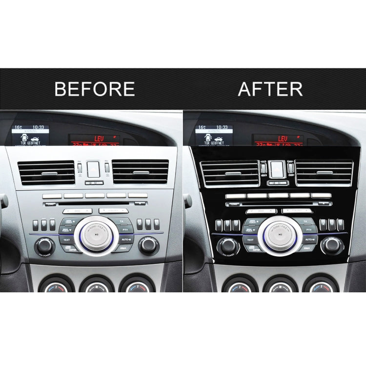 For Mazda 3 Axela 2010-2013 4 in 1 Car Central Control Radio Set A Decorative Sticker, Left Drive - Car Interior Mouldings by PMC TechLife | Online Shopping South Africa | PMC TechLife | Buy Now Pay Later Mobicred