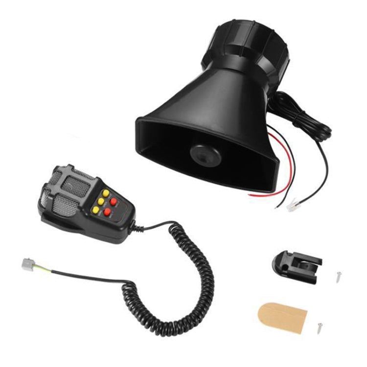 HW-1006B 12V 100W 125dB 5-tone Car Electric Alarm Air Horn Siren Speaker 5 Sound Tone Super Loud with Mic - Security Alarm System by PMC TechLife | Online Shopping South Africa | PMC TechLife | Buy Now Pay Later Mobicred