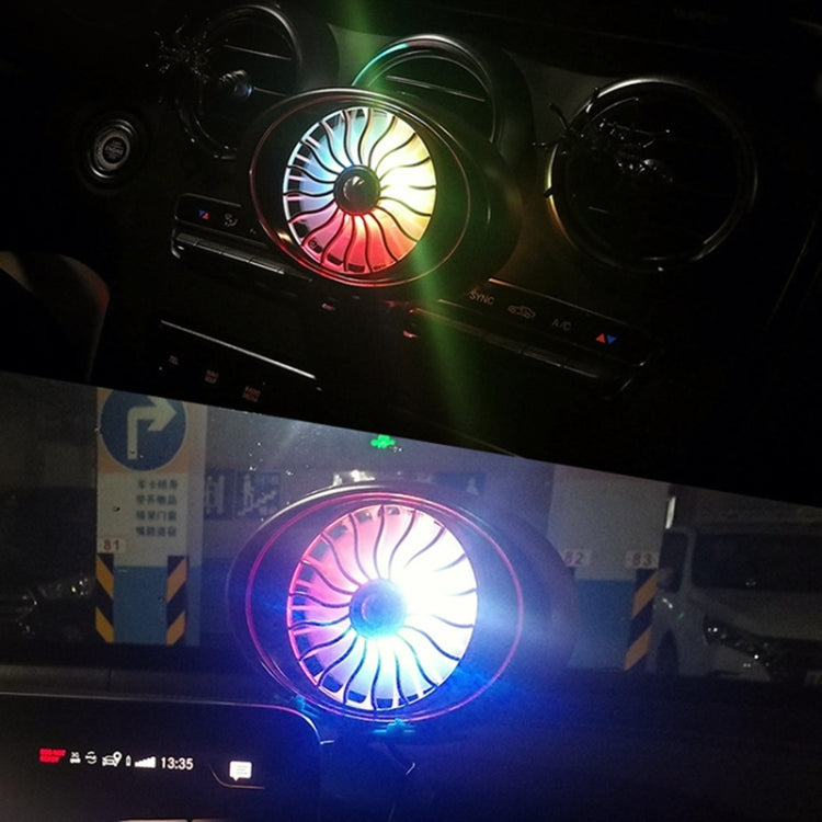 Car Vent Fan Multi-function USB Interface LED Lamp Portable Fan - Heating & Fans by PMC TechLife | Online Shopping South Africa | PMC TechLife | Buy Now Pay Later Mobicred