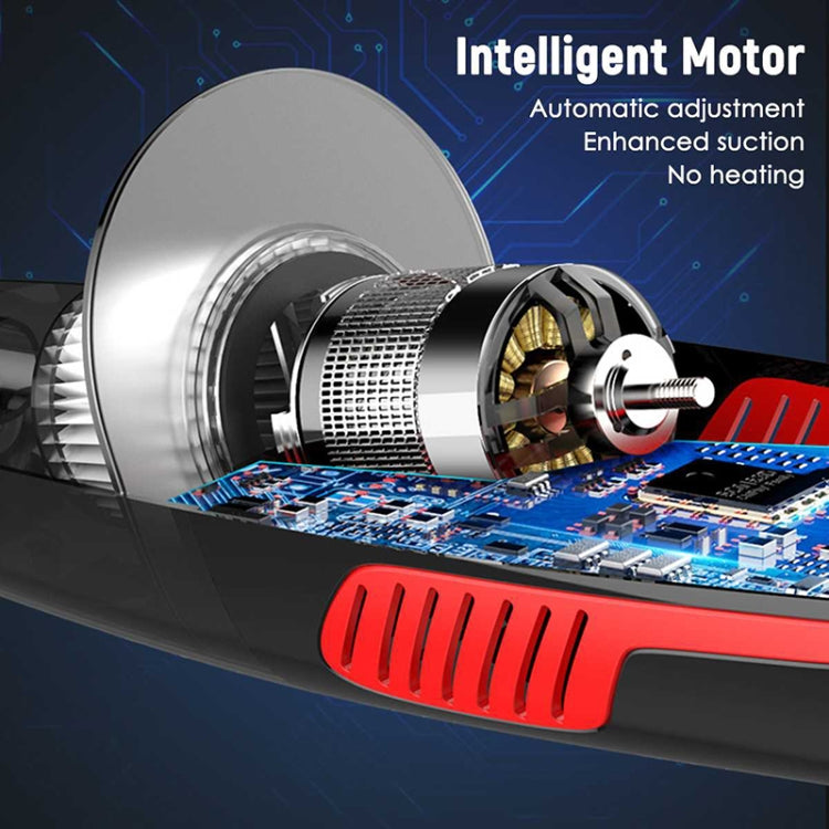 Car Wired Portable 120W Handheld Powerful Vacuum Cleaner with LED Light Cable Length: 5m(Black)