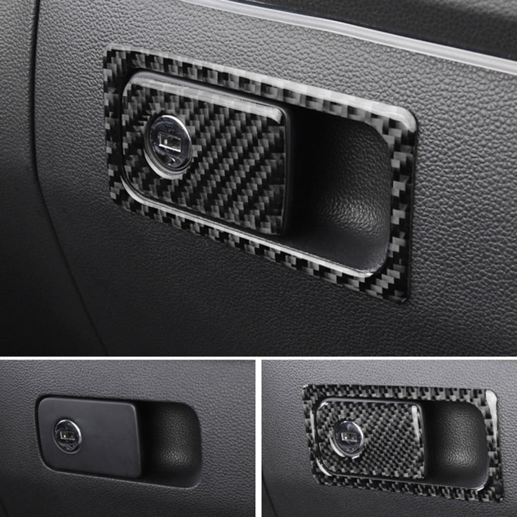 Car Carbon Fiber Front Passenger Seat Storage Handle Decorative Sticker for Volkswagen Tiguan L