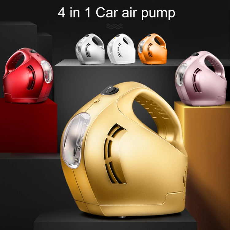 DC 12V 100W Four In One Portable Car Tire Pump Inflatable Pump(Orange)