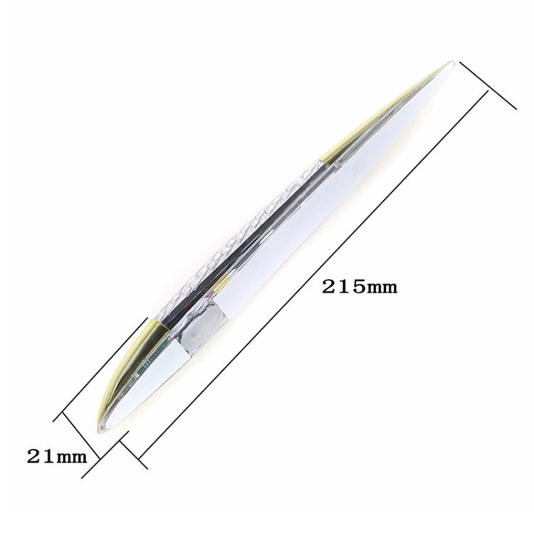Car Solar Shark Gill Warning Lights Car Door Anti-collision Rear-end Collision LED Dlashing Lamp, Mode: Constant Bright + Flashing (Gold)