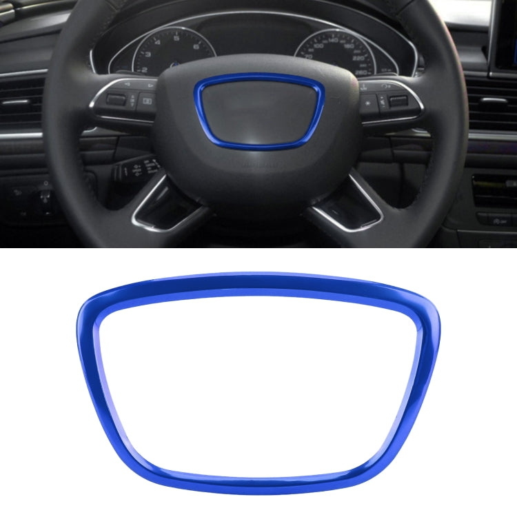 Car Auto Steering Wheel Ring Cover Trim Sticker Decoration for Audi (Blue)