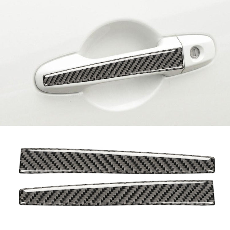 Car Carbon Fiber Door Handle Decorative Sticker for Subaru BRZ / Toyota 86 2013-2017, Left and Right Drive Universal (Black)