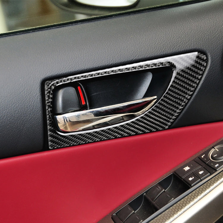 Car Carbon Fiber Front Door Handle Decorative Sticker for Lexus IS250 2013-, Left Drive B Style - Car Interior Mouldings by PMC TechLife | Online Shopping South Africa | PMC TechLife | Buy Now Pay Later Mobicred