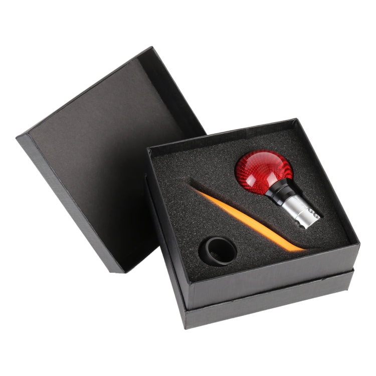 Universal Car Pressable Telescopic Carbon Fiber Gear Head Gear Shift Knob, Length: 9.5cm (Red) - Shift Knob by PMC TechLife | Online Shopping South Africa | PMC TechLife | Buy Now Pay Later Mobicred