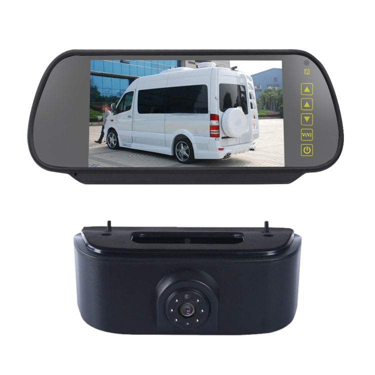 PZ469 Car Water-resistant 170 Degree Brake Light View Camera + 7 inch Rearview Monitor for Nissan N200 2010-2017