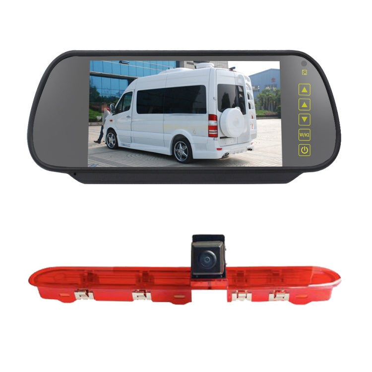 PZ471 Car Water-resistant 170 Degree Brake Light View Camera + 7 inch Rearview Monitor for Citroen / Peugeot / Toyota