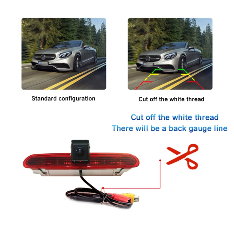 PZ472 Car Water-resistant 170 Degree Brake Light View Camera for Fiat / Opel