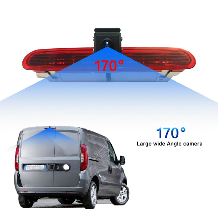 PZ472 Car Water-resistant 170 Degree Brake Light View Camera + 7 inch Rearview Monitor for Fiat / Opel