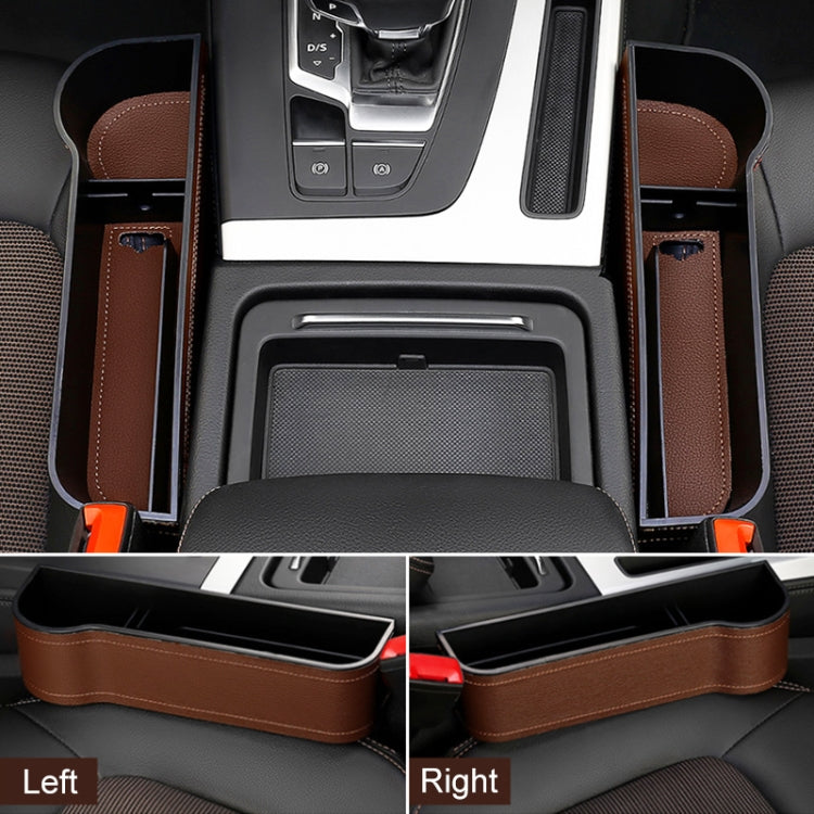 2 PCS Car Multi-functional Principal And Deputy Driver Seat Console Leather Box (Brown) - Stowing Tidying by PMC TechLife | Online Shopping South Africa | PMC TechLife | Buy Now Pay Later Mobicred