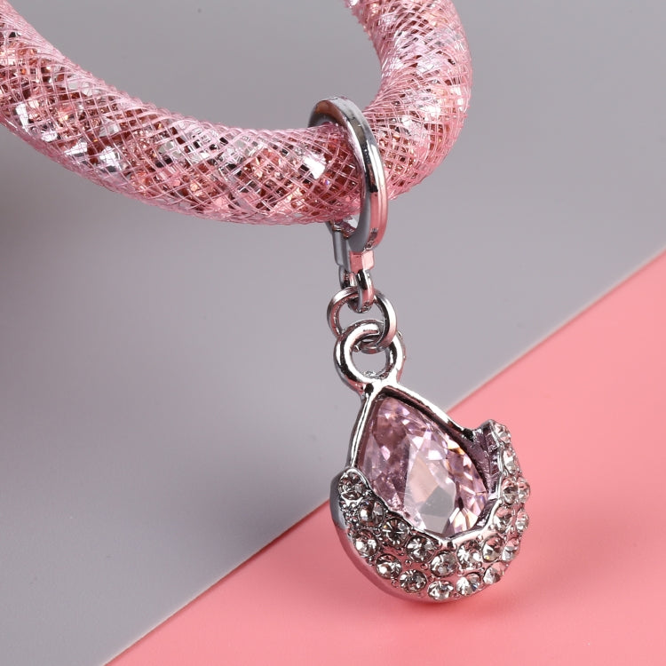 Car Diamond Metal + Plastic Keychain (Pink) - Key Rings by PMC TechLife | Online Shopping South Africa | PMC TechLife