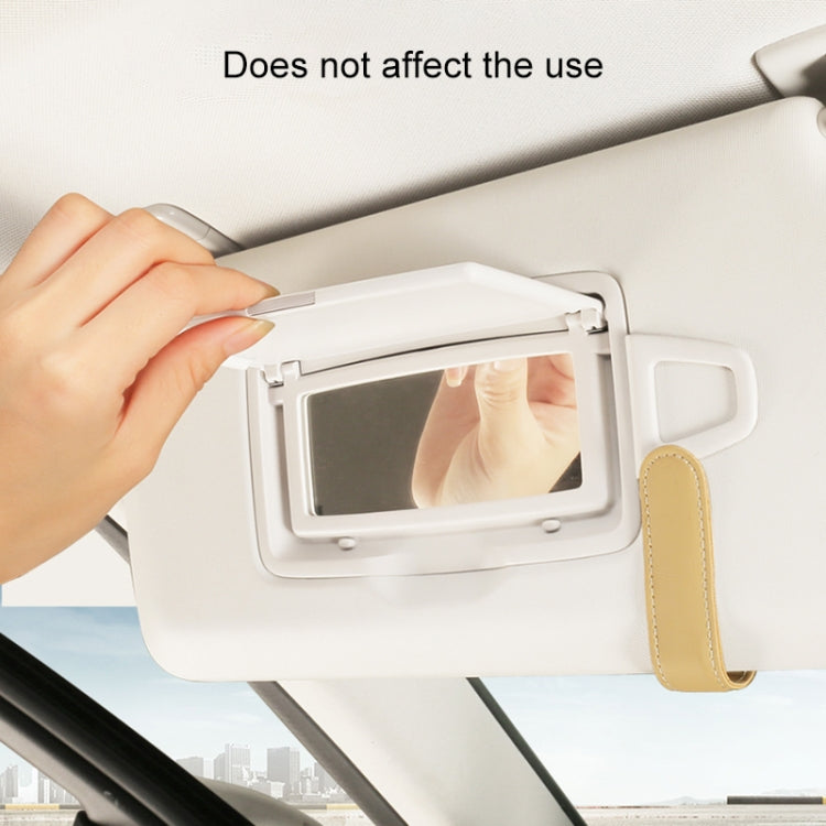 533 Car Glasses Storage Bag Glasses Box (Beige) - Sunglasses & Glasses Clips by PMC Jewellery | Online Shopping South Africa | PMC Jewellery | Buy Now Pay Later Mobicred