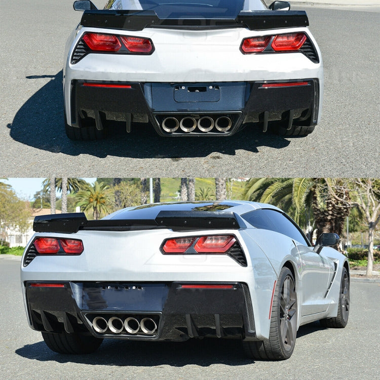 4 PCS Car Modified ABS Rear Wing Side Spoiler Lip for Chevrolet Corvette - Decorative Strip by PMC TechLife | Online Shopping South Africa | PMC TechLife | Buy Now Pay Later Mobicred