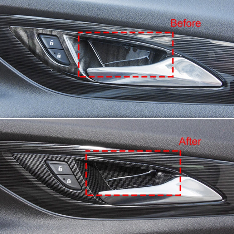4 in 1 Car Carbon Fiber Inner Door Bowl Decorative Sticker for Buick Regal 2017-2021 - Car Interior Mouldings by PMC TechLife | Online Shopping South Africa | PMC TechLife | Buy Now Pay Later Mobicred