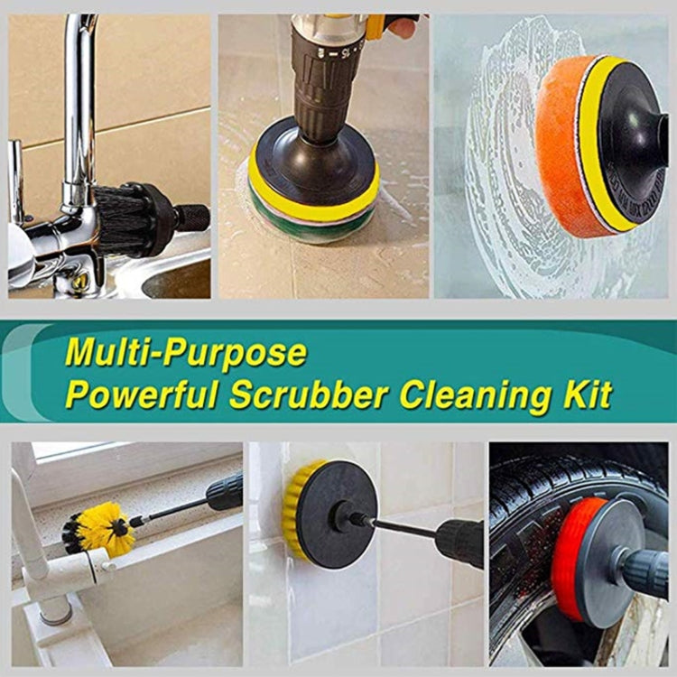 23 in 1 Floor Wall Window Glass Cleaning Descaling Electric Drill Brush Head Set - Sponges, Cloths & Brushes by PMC TechLife | Online Shopping South Africa | PMC TechLife | Buy Now Pay Later Mobicred