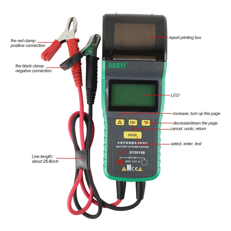 DUOYI DY2015B Car 12V Battery Tester - free shipping - PMC Jewellery - Order now!