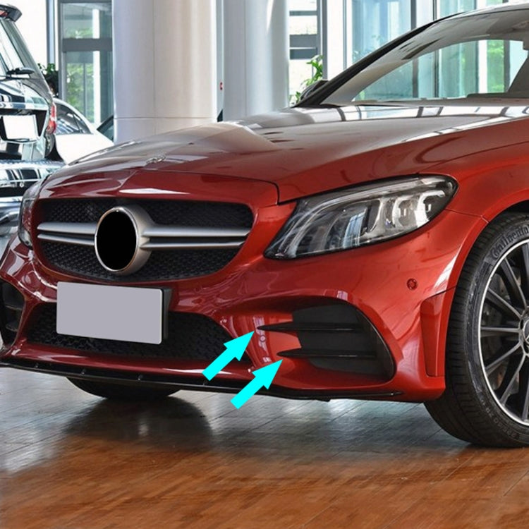 Car Air Inlet Grille Decoration Sticker Strip for Mercedes-Benz C Class C180L/C260L/C300L (Carbon Fiber Black)