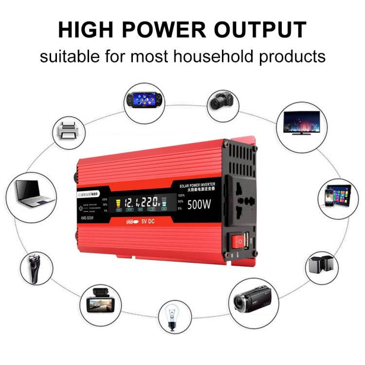 Carmaer Universal 48V to 220V 500W Car LCD Display Inverter Household Power Converter - Modified Square Wave by PMC TechLife | Online Shopping South Africa | PMC TechLife | Buy Now Pay Later Mobicred