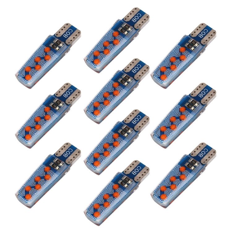 10 PCS T10 DC12V / 1.2W Car Clearance Light 12LEDs COB Lamp Beads (Pink Light)