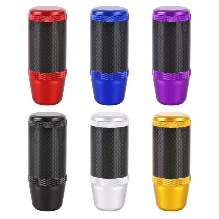 Universal Car Carbon Fiber Metal Gear Shift Knob (Silver)