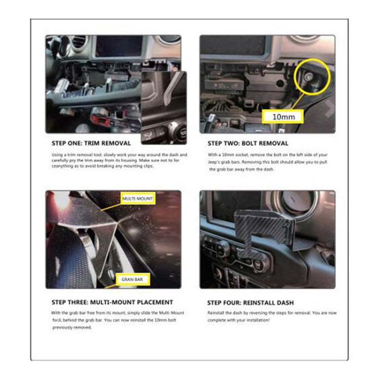 Car Multifunctional Carbon Fiber Texture Water Cup Holder Mobile Phone Bracket for Jeep Wrangler TJ - Car Drink Holders by PMC TechLife | Online Shopping South Africa | PMC TechLife | Buy Now Pay Later Mobicred