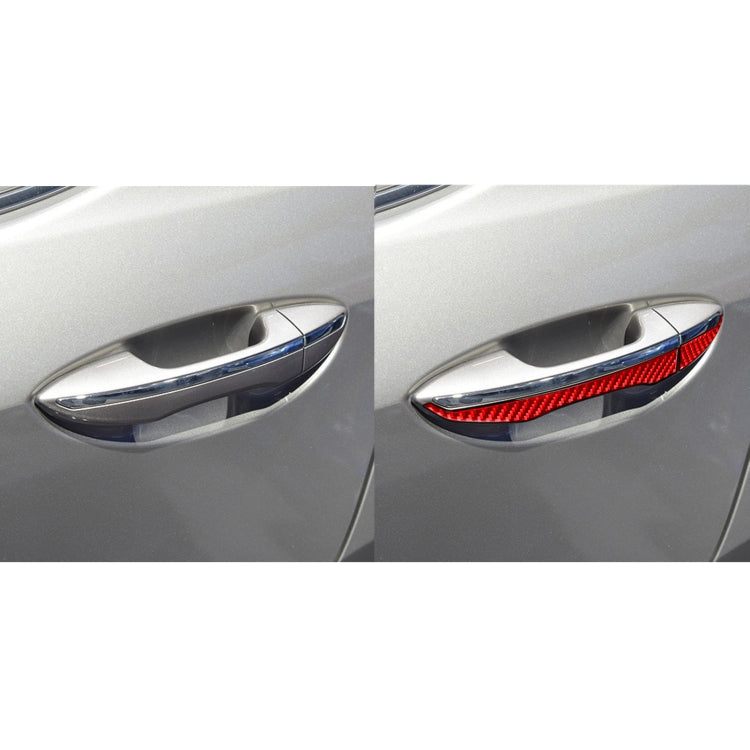 8 PCS / Set Carbon Fiber Car Outer Handle Decorative Sticker for Toyota Corolla 2014-2018,Left and Right Drive Universal(Red) - Decorative Sticker by PMC TechLife | Online Shopping South Africa | PMC TechLife | Buy Now Pay Later Mobicred