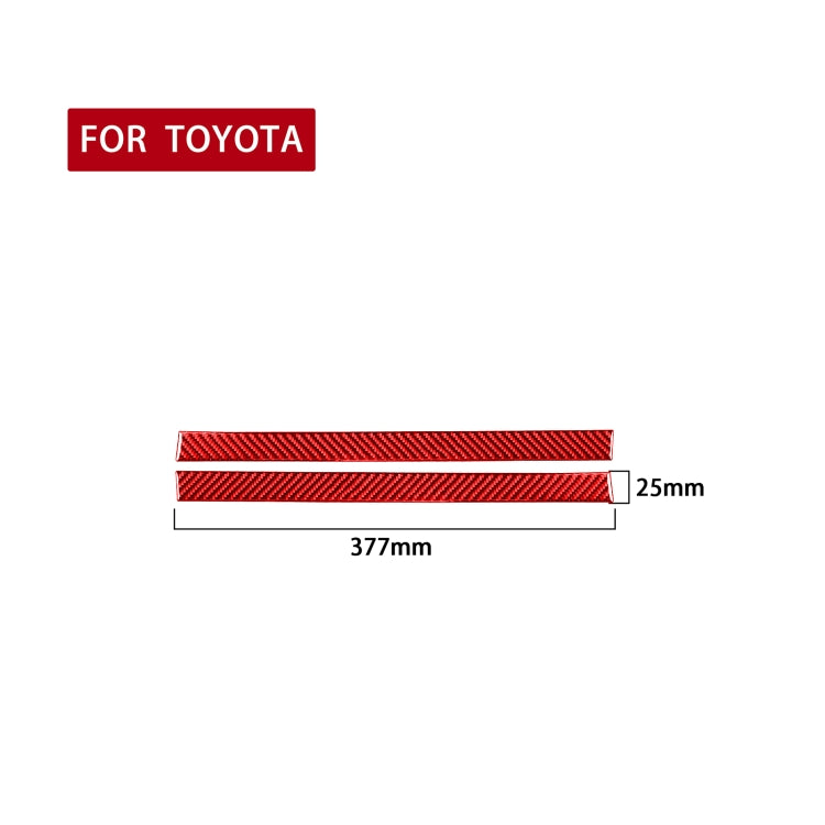 2 PCS / Set Carbon Fiber Car Rearview Mirror Anti Chafing Strip Decorative Sticker for Toyota Tundra 2014-2018,Left and Right Drive Universal(Red)
