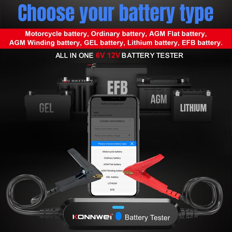 KONNWEI BK100 X431 BST360 Car Bluetooth Battery Tester (Black) - free shipping - PMC Jewellery - Order now!
