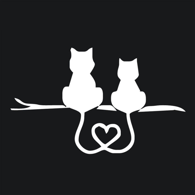 20 PCS Car Body Bumper Cat Vinyl Decal Window Sticker, Size: 17.8x10.8cm (White)