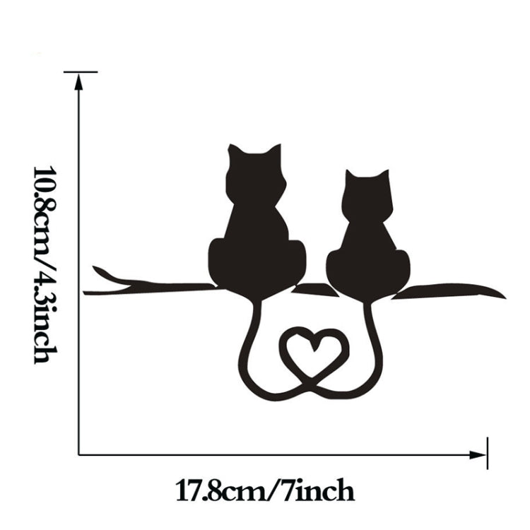 20 PCS Car Body Bumper Cat Vinyl Decal Window Sticker, Size: 17.8x10.8cm (White)