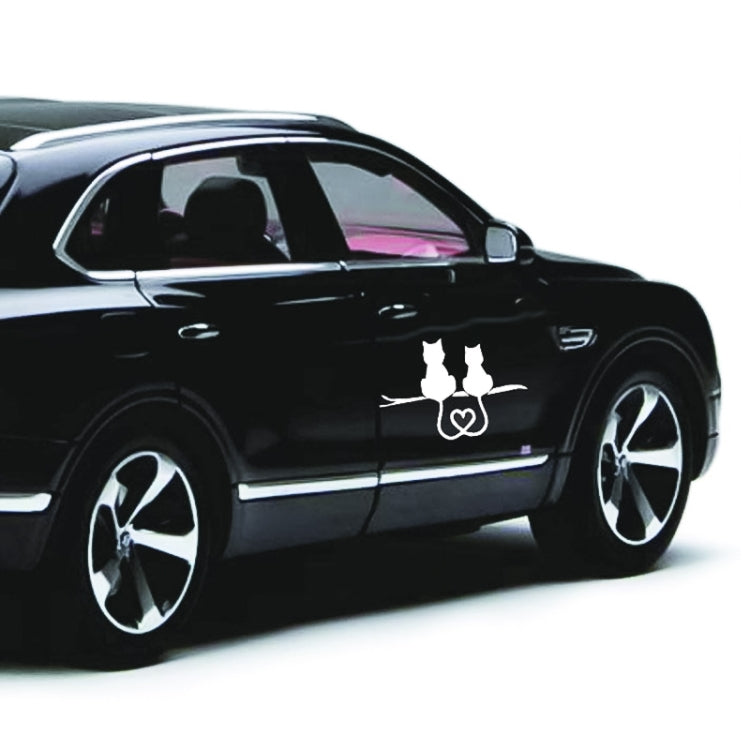 20 PCS Car Body Bumper Cat Vinyl Decal Window Sticker, Size: 17.8x10.8cm (White)